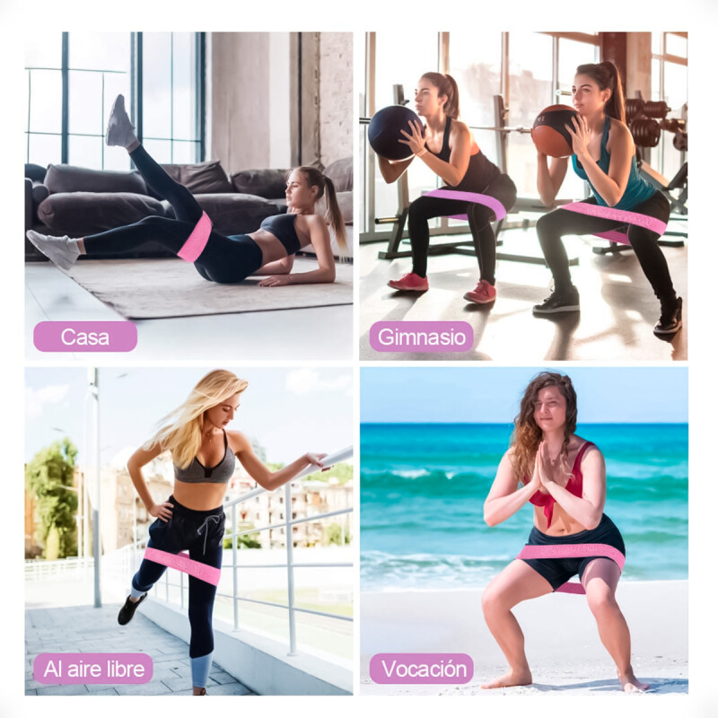 Bandas ElÃ¡sticas de Resistencia Fitness de Costura Reforzada Set de 3 Unidades Bandas ElÃ¡sticas de Resistencia Fitness de Costura Reforzada Set de 3 Unidades