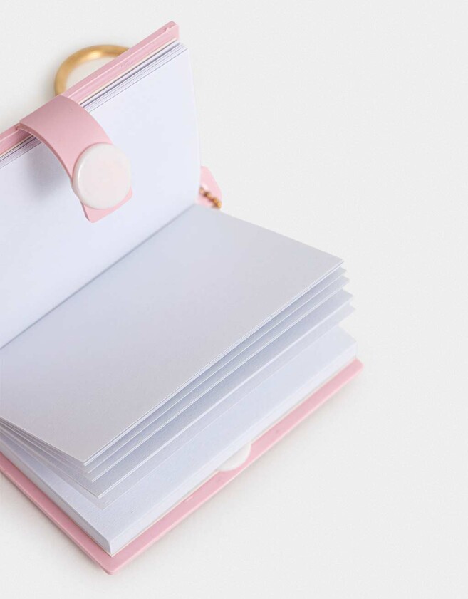 Llavero Silicona Llavero De Libreta Con Arte En Relieve - Rosa Claro