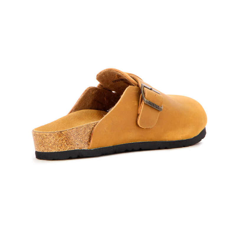 Zueco Country Cuero Mujer Marron Claro