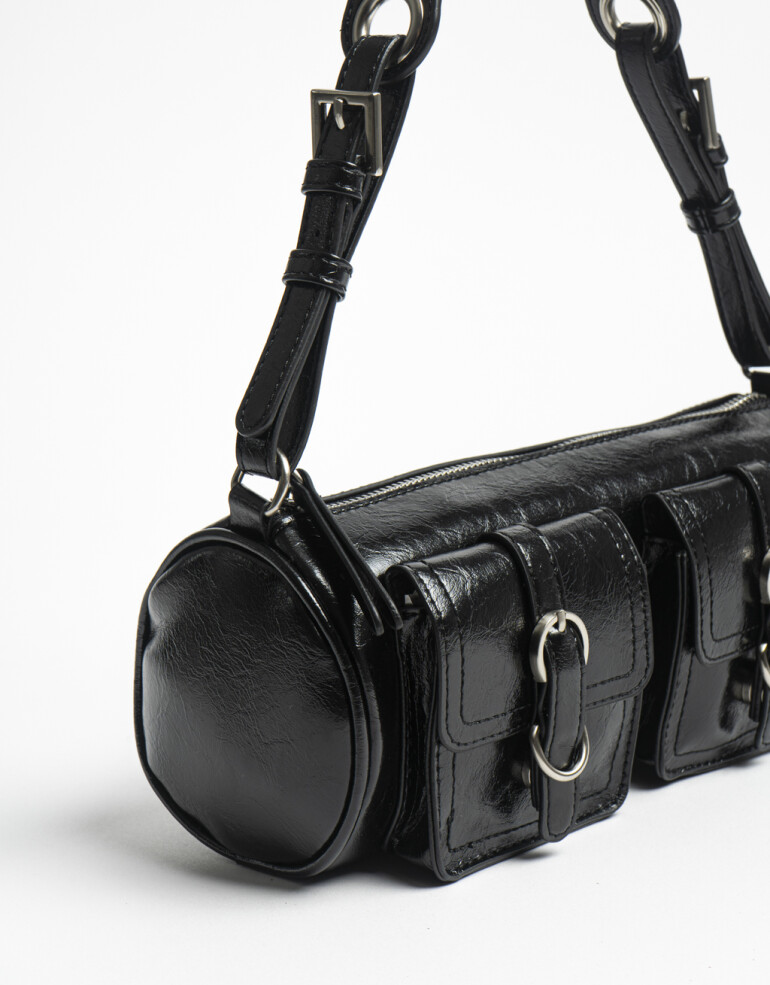 City Cartera City Hebillas - Negro