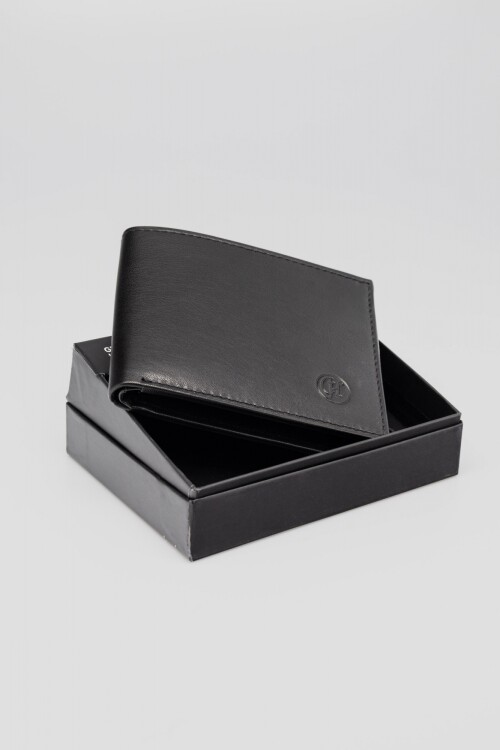 Billetera Bifold flip up Negro