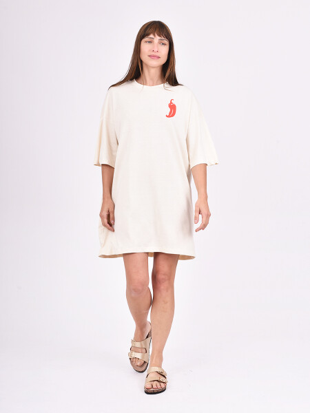 REMERA GREGA BEIGE CLARO