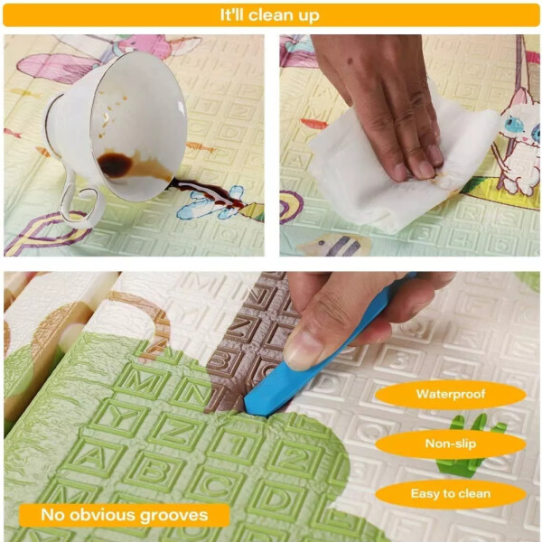 Alfombra Antigolpe Niños Bebe Colchoneta Plegable Infantil Variante Diseño Avion ABC