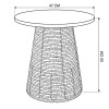 MESA CENTRO MARRON/BEIGE 47X50CM GDE Unica