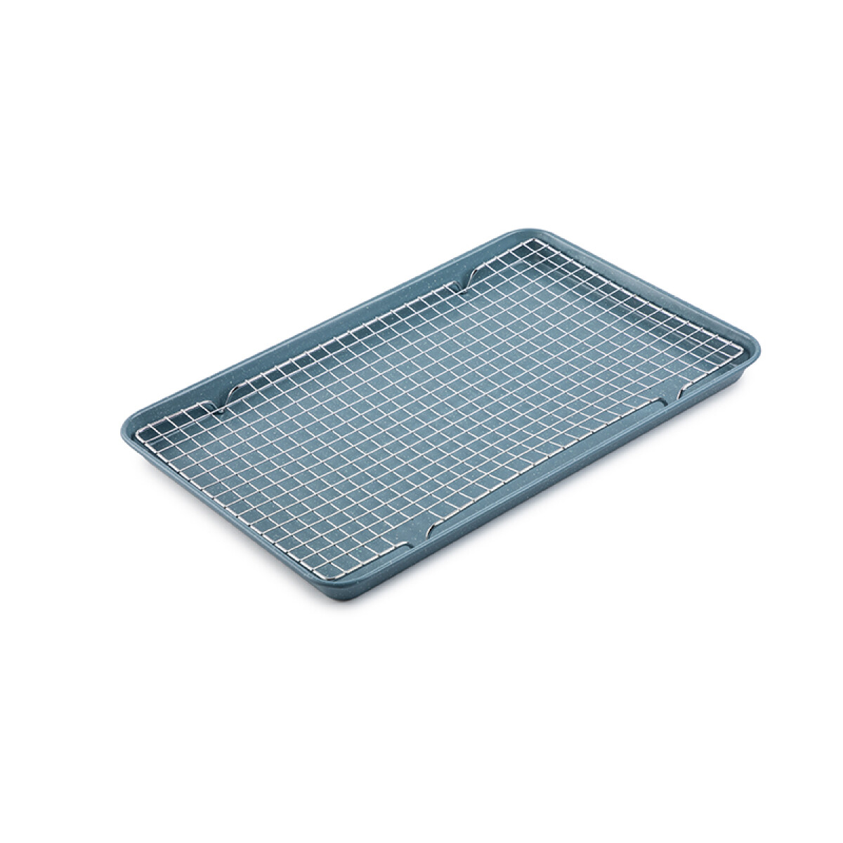 Bandeja azul antiadherente con rejilla 28 x 43cm - TV0441 