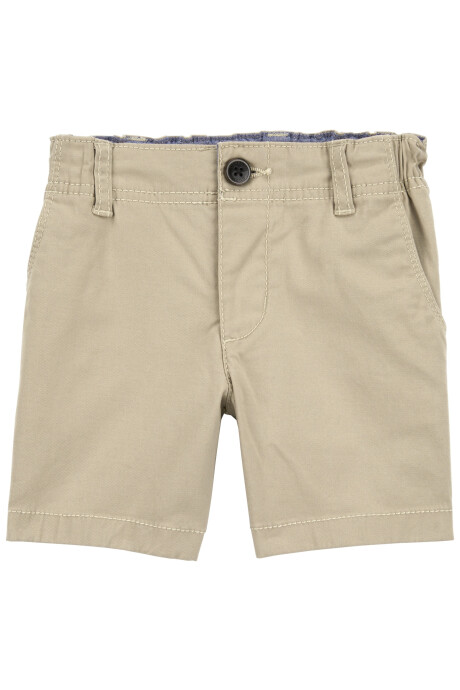 Bermuda de sarga elastizada, khaki Sin color