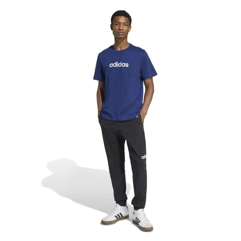 Remera Adidas M LIN SJ T VL Hombre KE1421 Azul-blanco