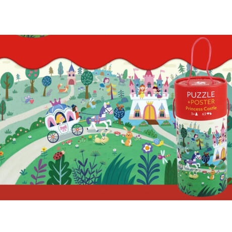 Puzzle alcancía de 63 piezas temática princesas Sc
