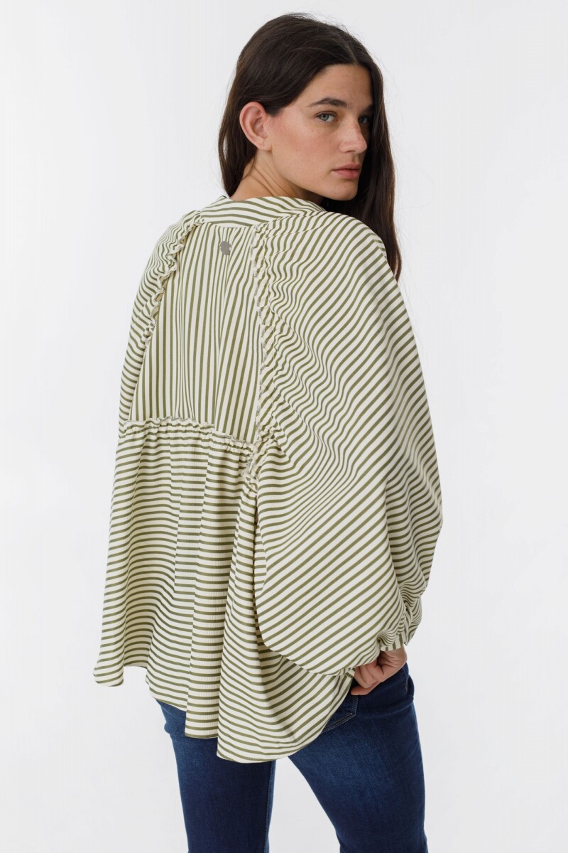Camisa New Fini Rayas Verde