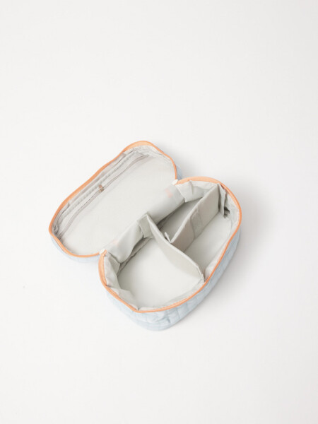 Necessaire Celeste Rosa Y Gris