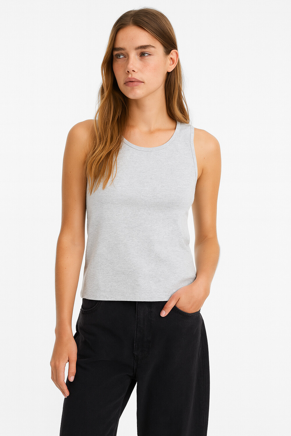 Musculosa Tuye Gris Oscuro