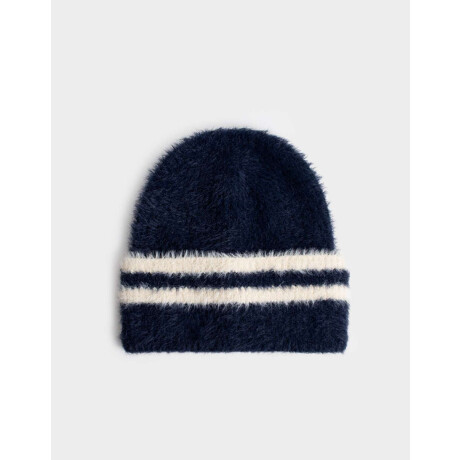 Gorro Peluche Bordado Azul Marino