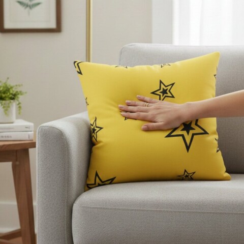 Almohadón Decorativo 45x45 cm - Estrellas 01 – Cojín Suave para Cama y Living Almohadón Decorativo 45x45 cm - Estrellas 01 – Cojín Suave para Cama y Living
