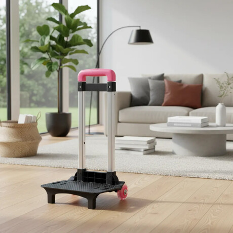 Soporte Para Mochila Con Ruedas Altura Regulable Aluminio Fucsia