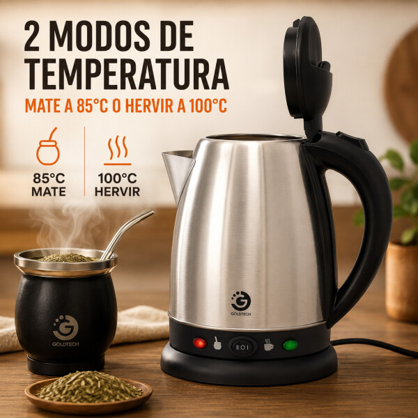 Jarra Electrica Goldtech 2 Modos Temperatura Para Mate Jarra Electrica Goldtech 2 Modos Temperatura Para Mate