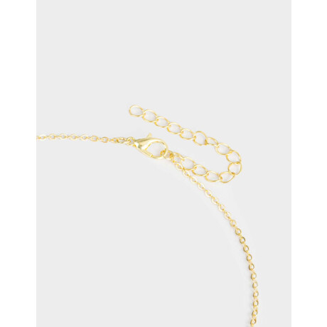 Cadena Corta Con Dije Con Flores Cute Dorado