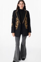 Blazer Fiori Negro