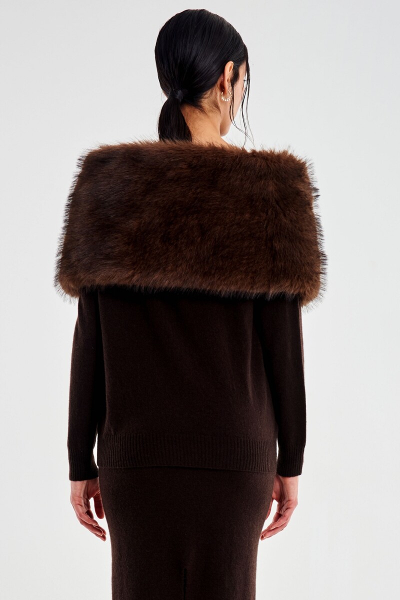 BUFANDA PELO Marron