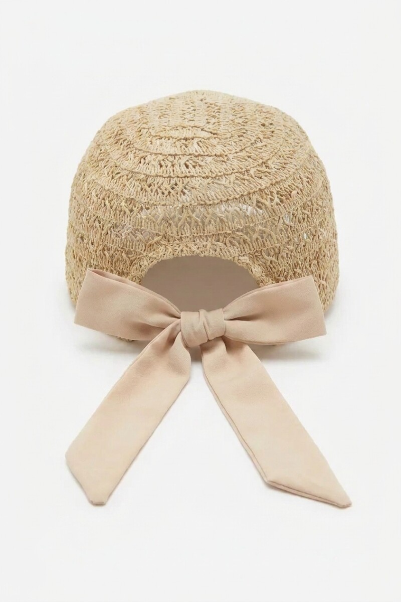 Cap rafia beige