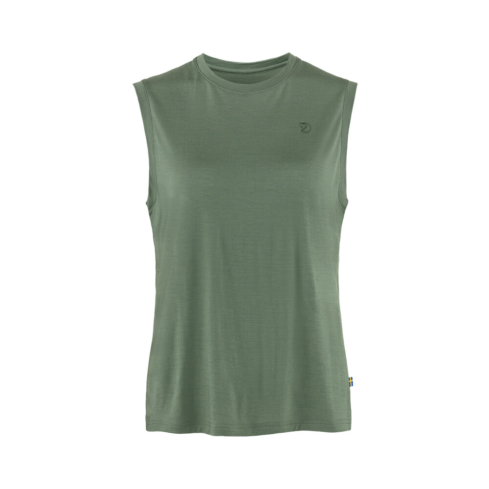 Abisko Wool Tank Top W - Mujer Patina Green
