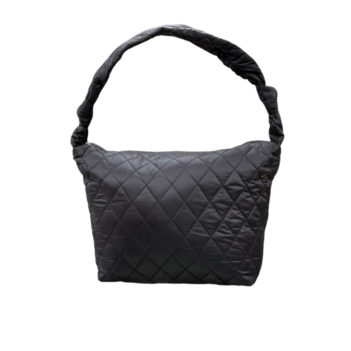 Cartera bolso capitoneado de Nylon - Negro 
