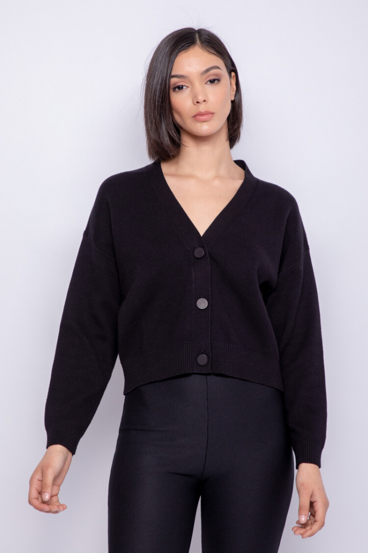 CARDIGAN ALBIN SOLID Negro