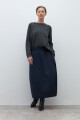 Falda oversized azul marino