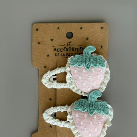 Broches Tic Tac Frutillas X 2