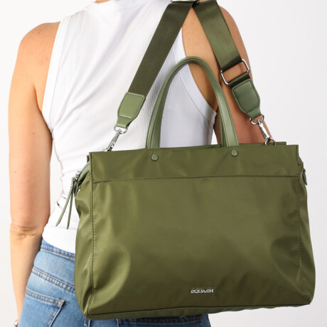 Cartera Portafolio microfibra Verde
