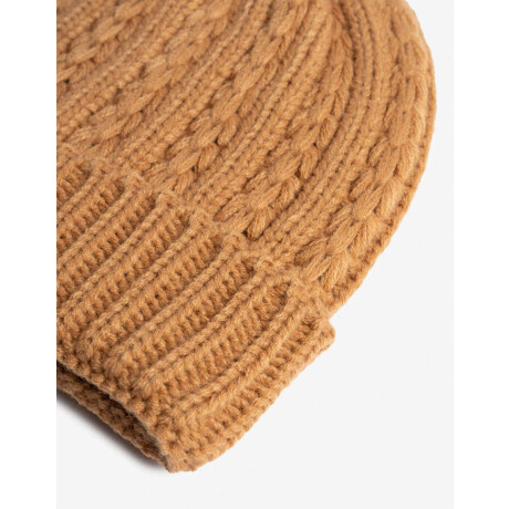 Gorro Tejido Marron Camel