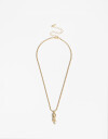 Cadena Corta con Dije Strass Collar Con Charm Acrílico Y Strass - Dorado