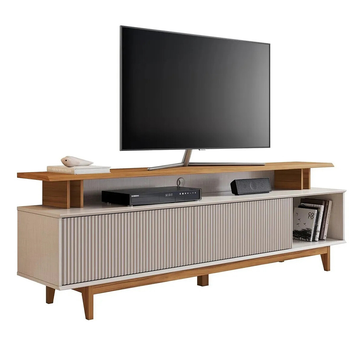 RACK APARADOR PARA TV - 2 PUERTAS - 75 PULGADAS 