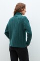 Polera con estructuras verde oscuro