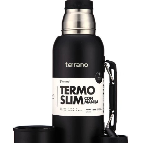 Termo Terrano Slim 750ML Base de Silicona NEGRO