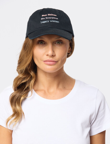 GORRO CON VISERA DE LONA Negro