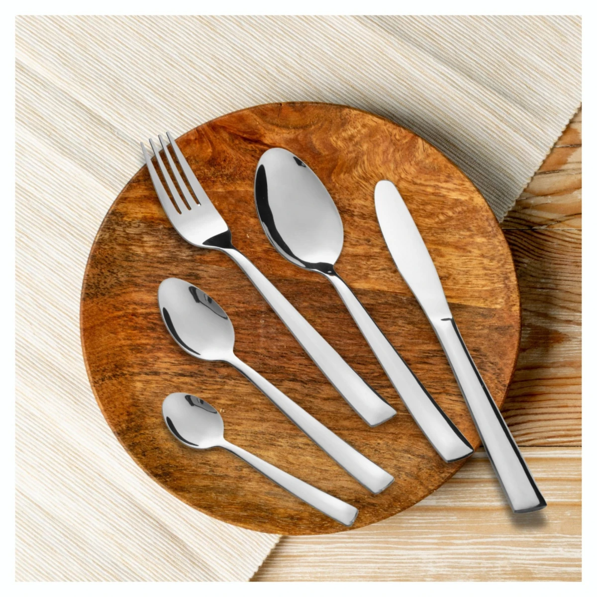 Set De Cubiertos CUORI Venezia 30 Piezas Acero Inoxidable 