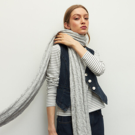 BUFANDA MOSS Gris Melange