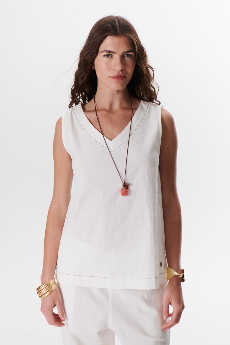 TOP LINO STRECH BLANCO