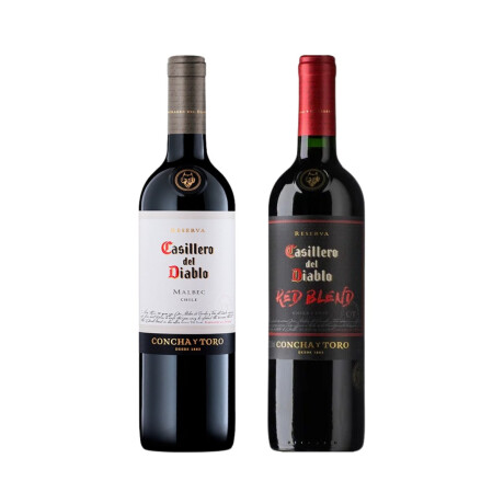 Pack de 2 vinos Reserva Casillero del Diablo 750ml + estuche Pack de 2 vinos Reserva Casillero del Diablo 750ml + estuche