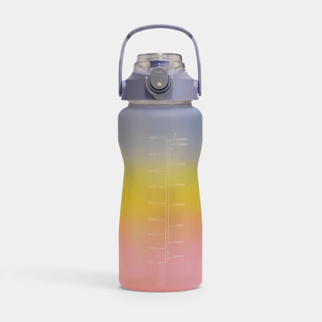 Botella Caramañola Agua 2Lt en Plástico con Sorbito y Manija Celeste