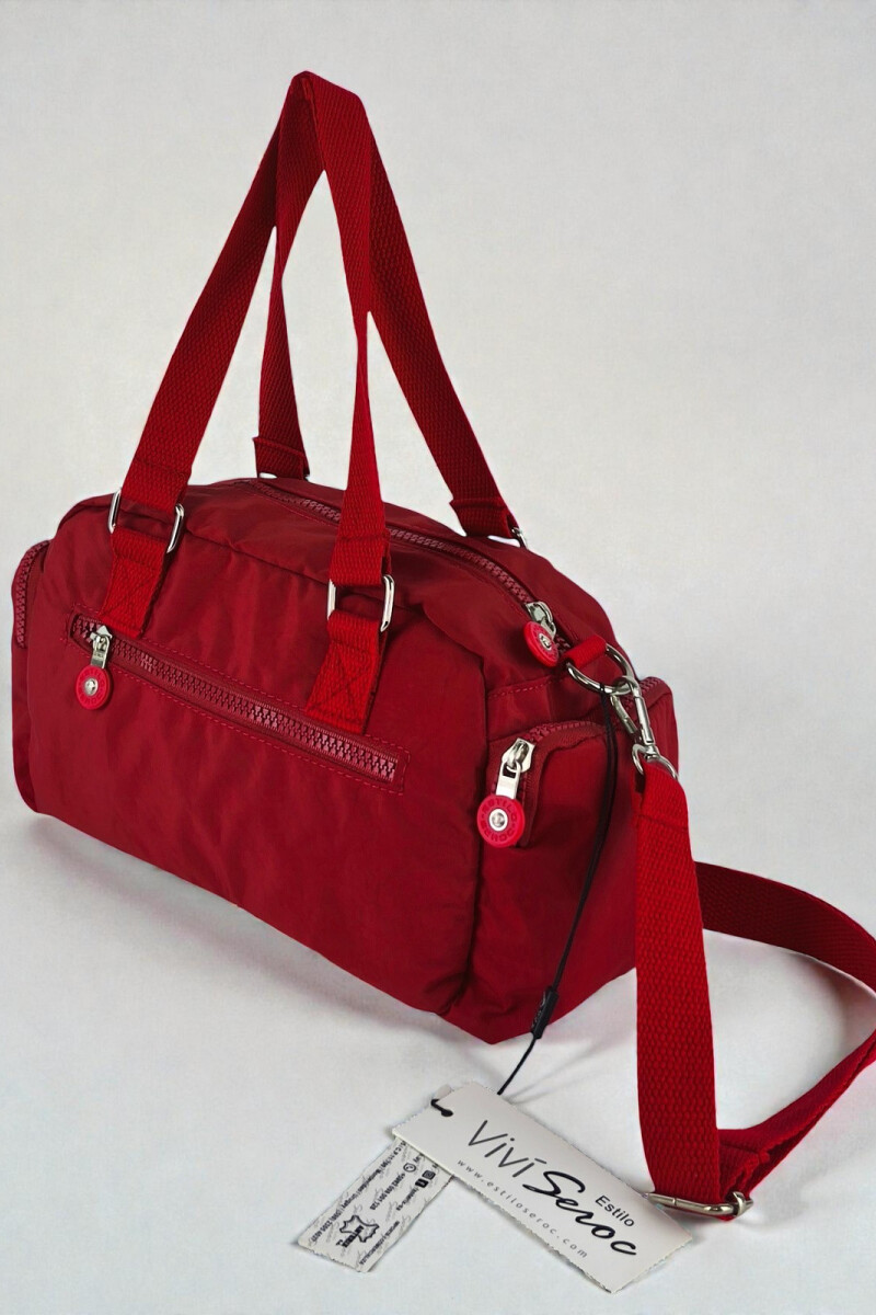 Morral con bolsillos Rojo