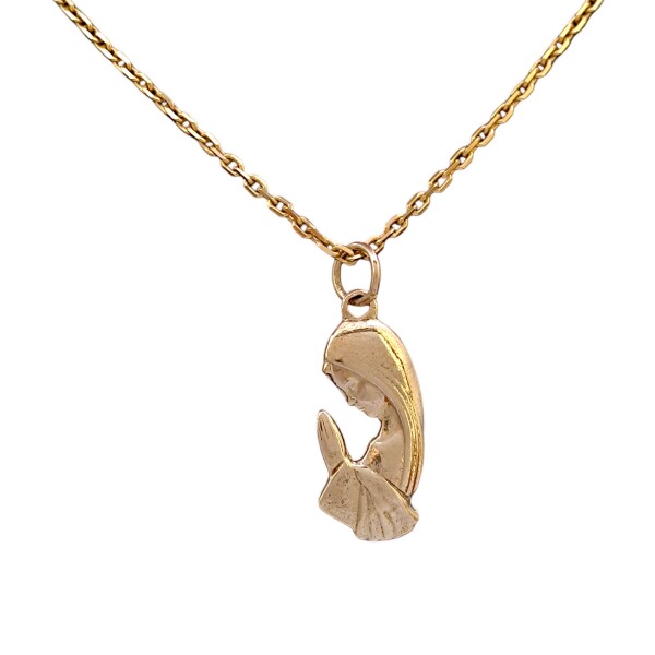 Dije Virgen Niña-Oro bajo-Sin piedra-CP8614 sinpiedra