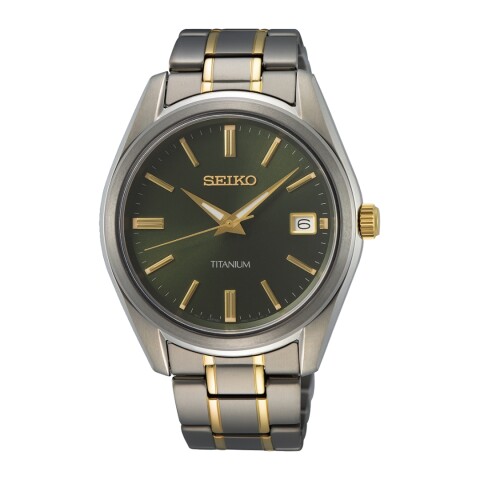 Reloj Seiko SUR377P1 para hombre con correa de Titanio Verde