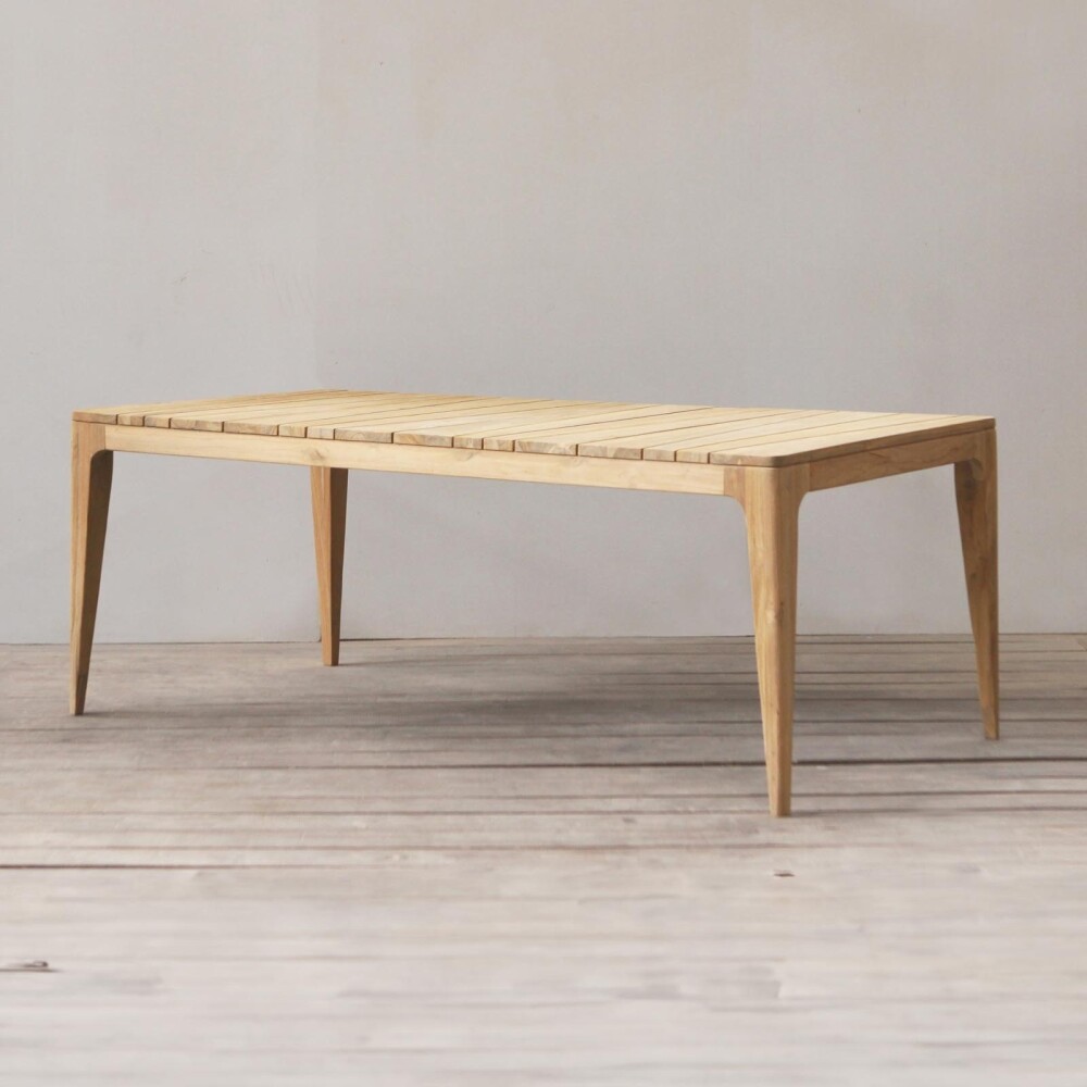 MESA COMEDOR EXTERIOR MADERA NATURAL-BEIGE ARCHIE