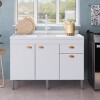 BAJO MESADA MUEBLE COCINA 3 PUERTAS 1 CAJON 120CM CON PILETA Bajo Mesada Mueble Cocina 3 Puertas 1 Cajon 120cm Con Pileta