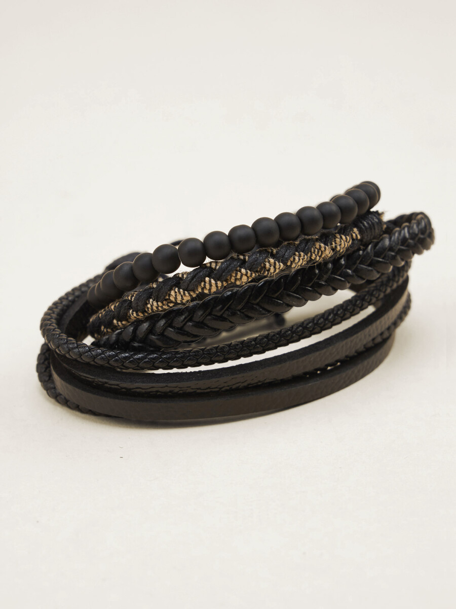 PULSERA MUNDI - NEGRO 