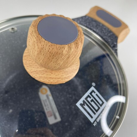 Olla Aluminio Fundido Presión Revestimiento Granito Tapa Vidrio 20cm Olla Aluminio Fundido Presión Revestimiento Granito Tapa Vidrio 20cm