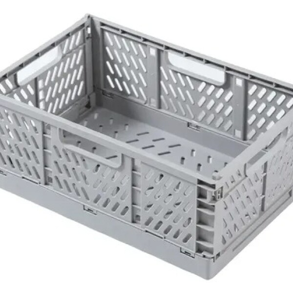 Cestos organizadores cajas plastico reforzado gris