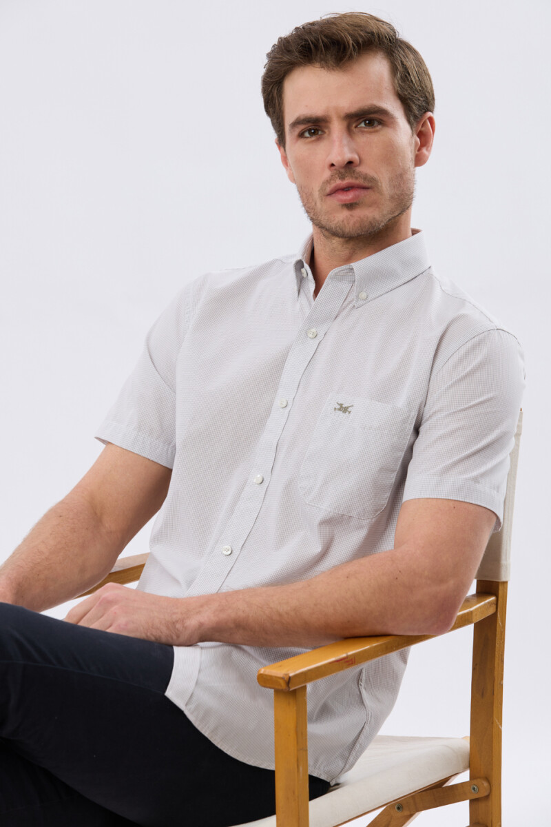 CAMISA CUADROS - Gris 