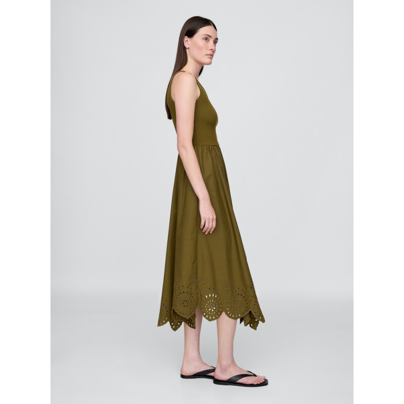 SL HANKERCHIEF HEM MIXED MEDIA DARK OLIVE